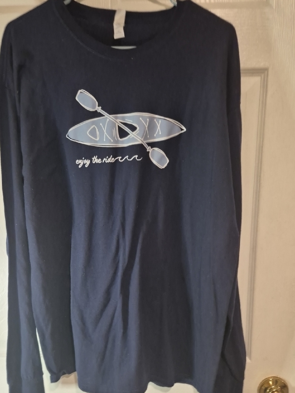 Navy Long Sleeve Graphic Tee - "Enjoy the Ride"
